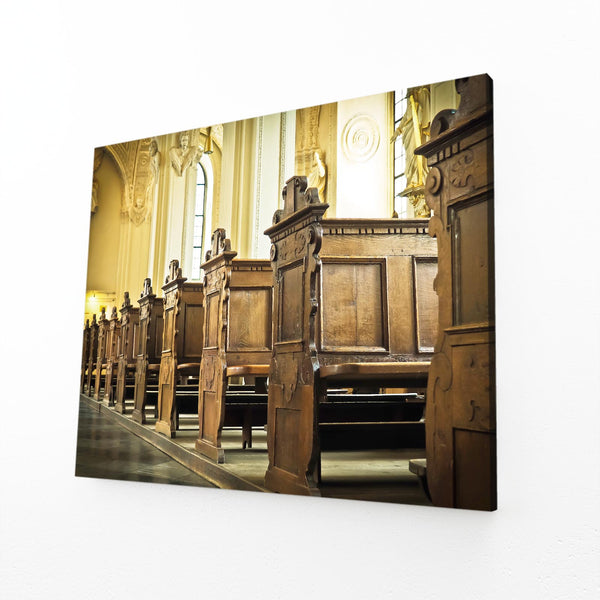 Church Pews Christian Wall Art | MusaArtGallery™