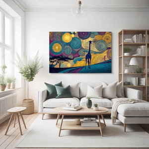 Circle Giraffe Wall Art