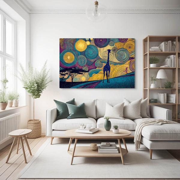Circle Giraffe Wall Art