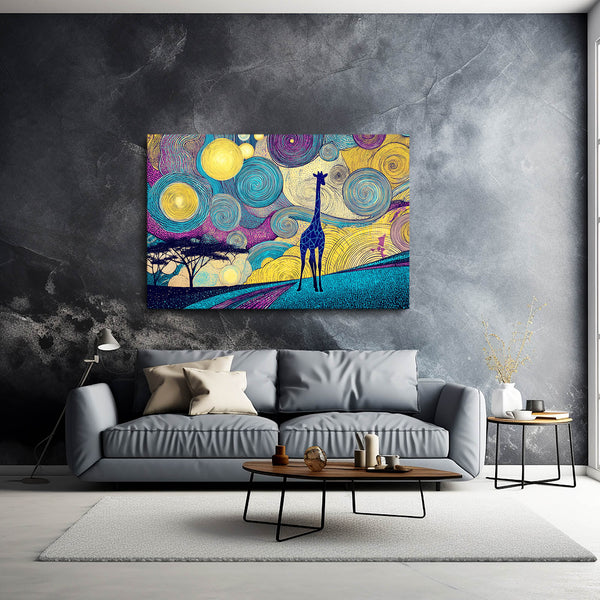 Circle Giraffe Wall Art