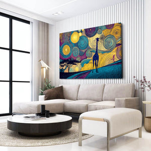 Circle Giraffe Wall Art