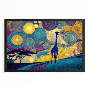 Circle Giraffe Wall Art