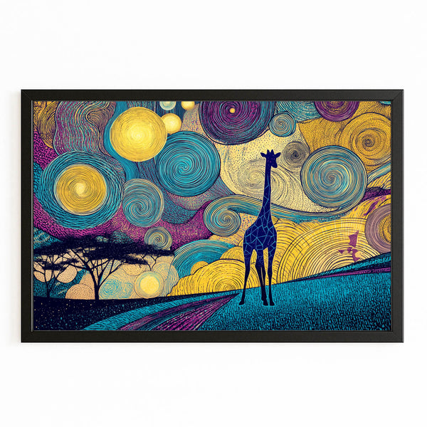 Circle Giraffe Wall Art