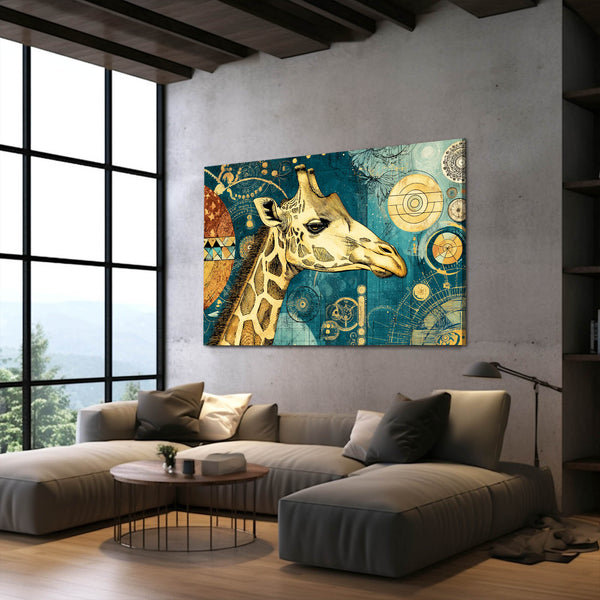 Circle Giraffe Wall Decor