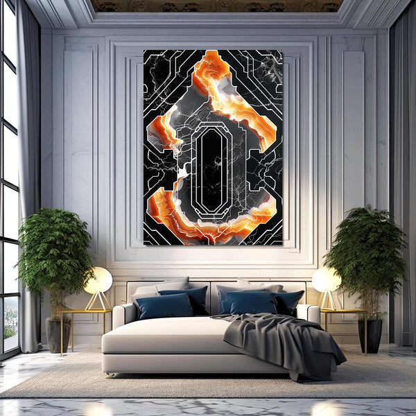 Circuit Flame Cyberpunk Art | MusaArtGallery™