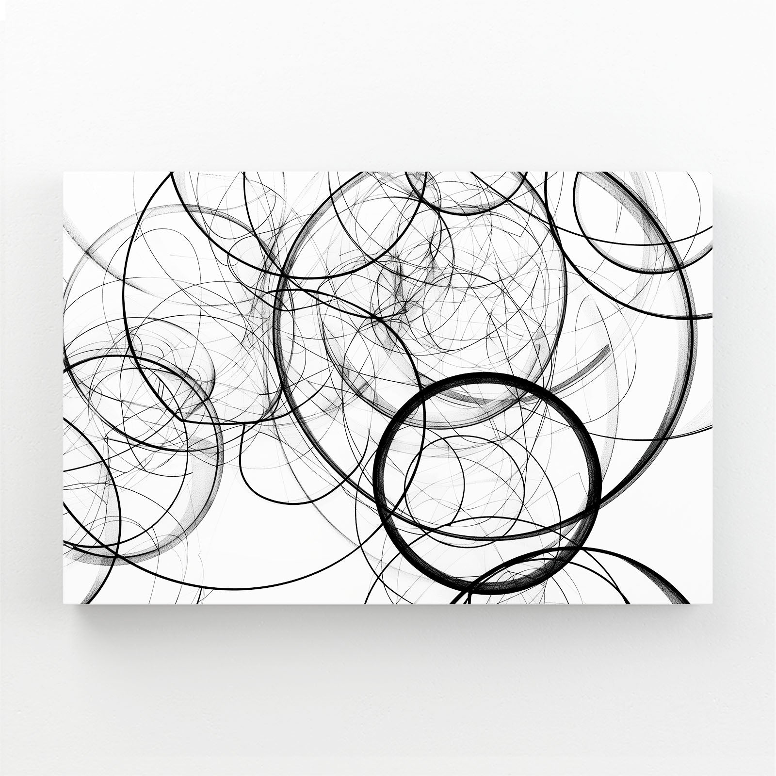 circular-chaos-line-art-musaartgallery for Abstract Free Printable Wall Art Black And White Circular Chaos Line Art | MusaArtGallery™ for Abstract Free Printable Wall Art Black And White