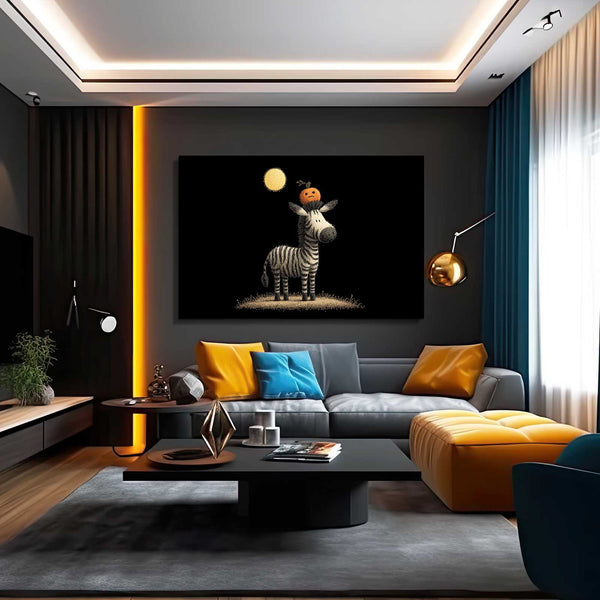 Circus Zebra Canvas