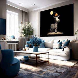 Circus Zebra Canvas