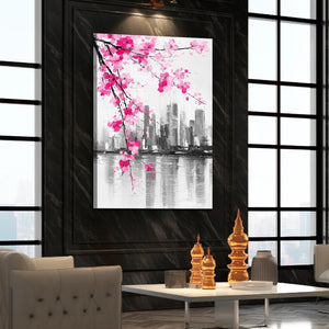 City Cherry Blossom Branch Wall Art