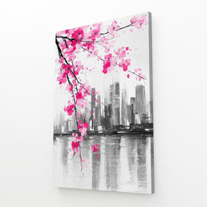 City Cherry Blossom Branch Wall Art