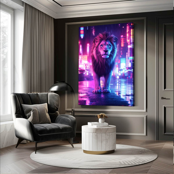 City Lights Lion Wall Art | MusaArtGallery™