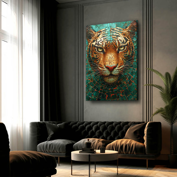Turquoise Tiger Wall Art | MusaArtGallery™