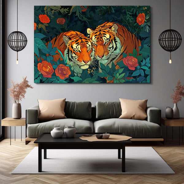 Couple Tiger Wall Art | MusaArtGallery™
