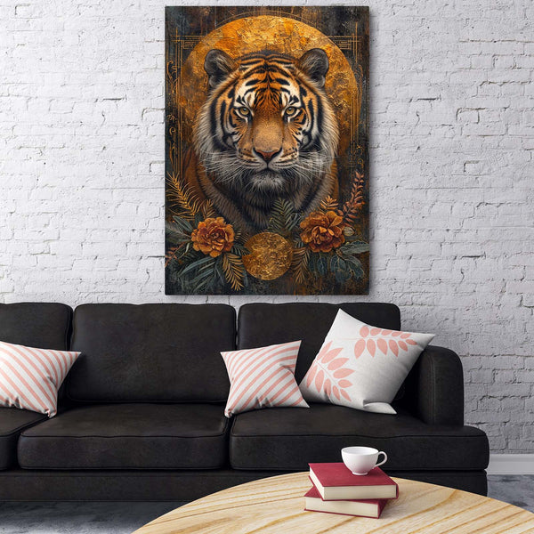 Floral Tiger Art | MusaArtGallery™