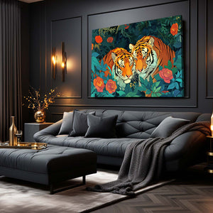 Couple Tiger Wall Art | MusaArtGallery™