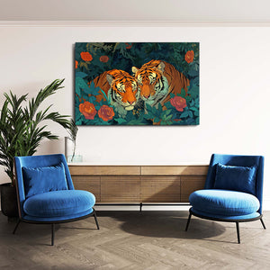 Couple Tiger Wall Art | MusaArtGallery™