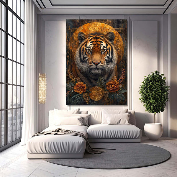 Floral Tiger Art | MusaArtGallery™