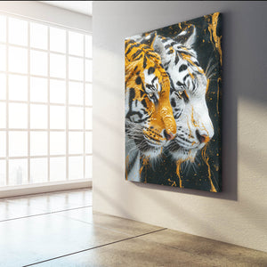 Art Tiger Gold And White | MusaArtGallery™