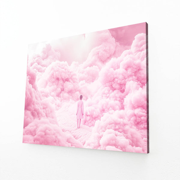 Cloud Walk Pink Abstract Art | MusaArtGallery™