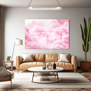 Cloud Walk Pink Abstract Art | MusaArtGallery™