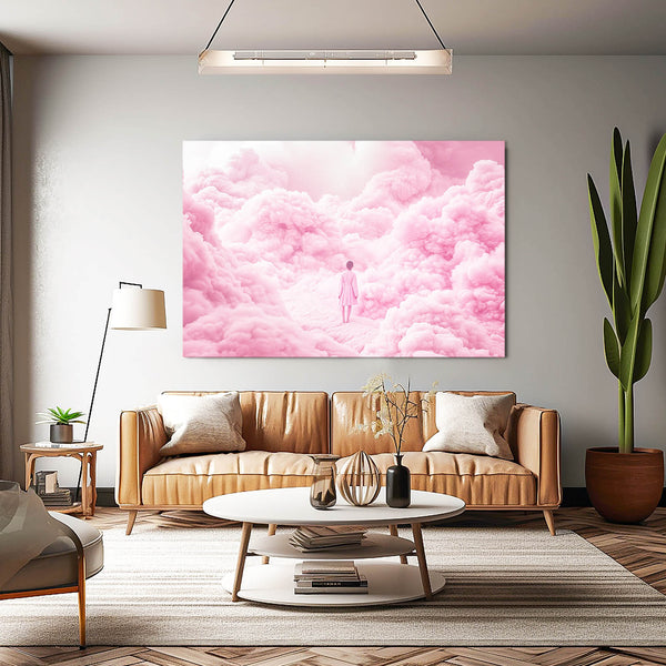 Cloud Walk Pink Abstract Art | MusaArtGallery™