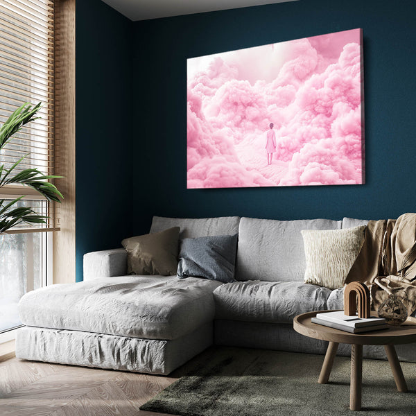 Cloud Walk Pink Abstract Art | MusaArtGallery™