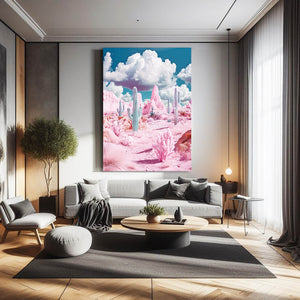 Cloudy Cactus Art