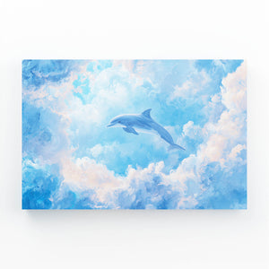 Cloudy Dolphin Art