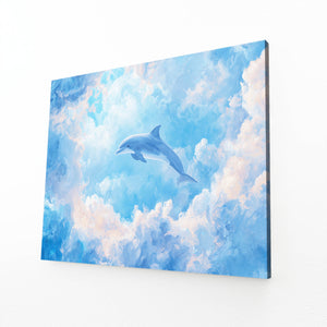 Cloudy Dolphin Art