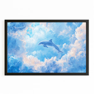 Cloudy Dolphin Art