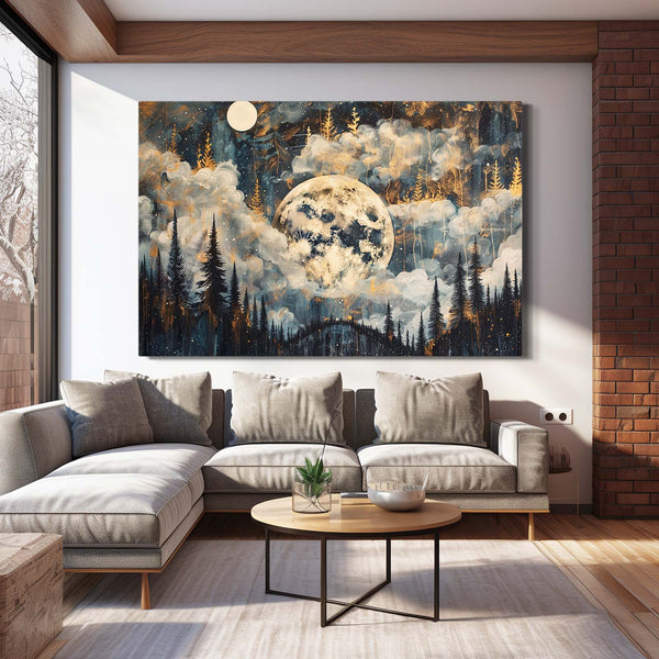 Cloudy Moon Art | MusaArtGallery™