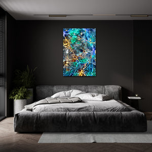 Gold Blue Coastal Wall Art | MusaArtGallery™