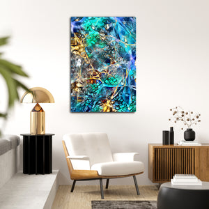 Gold Blue Coastal Wall Art | MusaArtGallery™