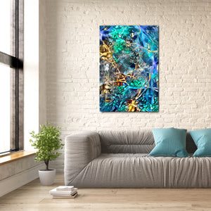 Gold Blue Coastal Wall Art | MusaArtGallery™