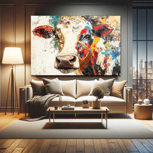Collage Cow Print