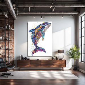 Color Splash Whale Art | MusaArtGallery™