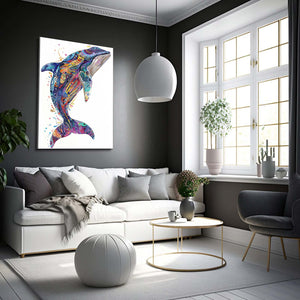 Color Splash Whale Art | MusaArtGallery™
