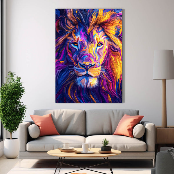 Colorburst Lion Wall Art | MusaArtGallery™