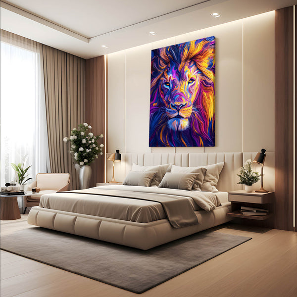 Colorburst Lion Wall Art | MusaArtGallery™