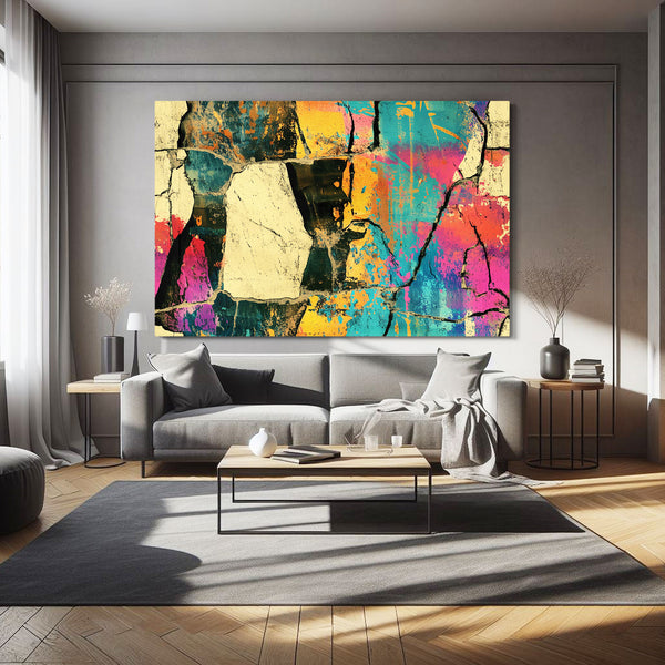 Colored Abstract Canvas Art