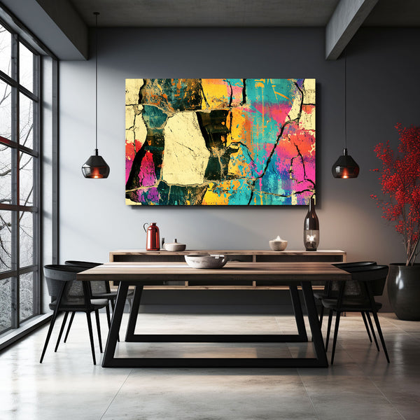 Colored Abstract Canvas Art