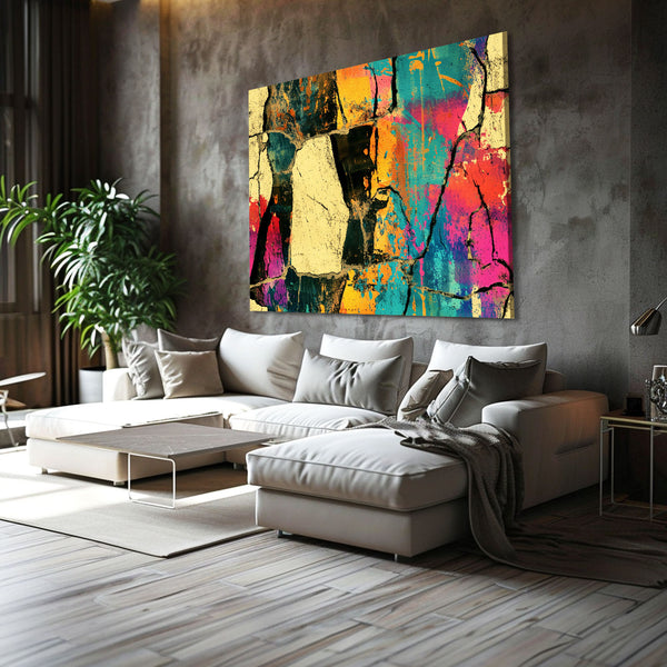 Colored Abstract Canvas Art