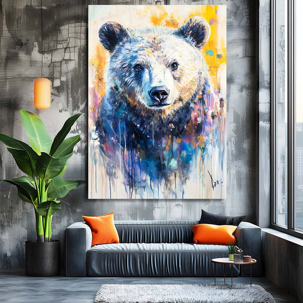 Colored Bear Wall Art