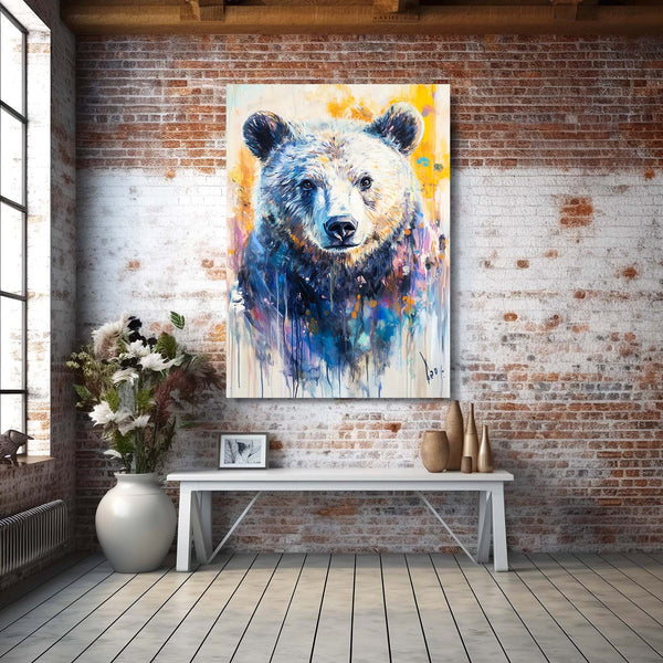 Colored Bear Wall Art