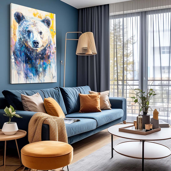 Colored Bear Wall Art