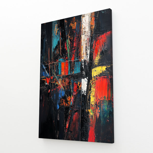 Colored Black Abstract Art