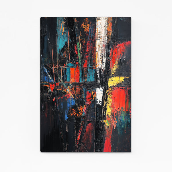 Colored Black Abstract Art