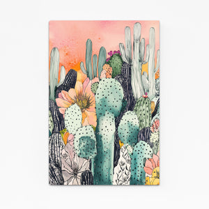 Colored Cactus Art Print