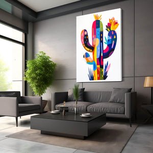 Colored Cactus Art