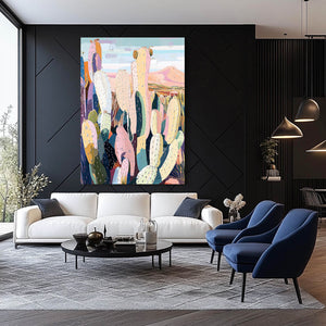 Colored Cactus Wall Art